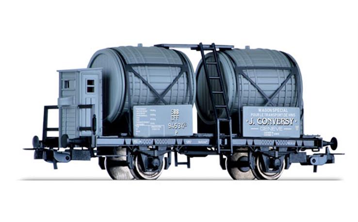 Tillig 76660 Weinfasswagen mit Bremserhaus "J. Conversy, Geneve" SBB, H0