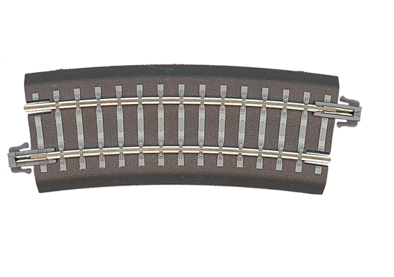 Tillig 83710 Bettungsgleis grau Gleisstück R12, Gebogenes Gleis R310 mm / 15°