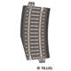 Tillig 83723 Bettungsgleis grau Gleisstück R22, Pass-Stück rechts R353 mm / 15°