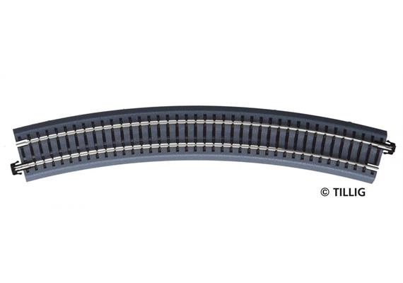 Tillig 83780 Bettungsgleis braun Gleisstück R396 mm / 30°