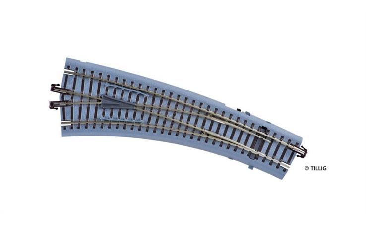 Tillig 83864 Bettungs-Bogen-Weiche links, 30° Handantrieb