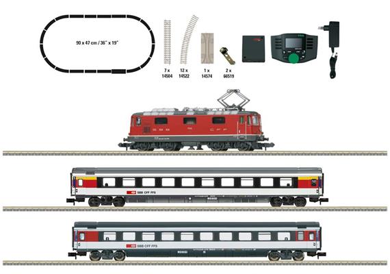 Trix 11167 Digital-Startpackung "EC" der SBB, Spur N Digital Sound