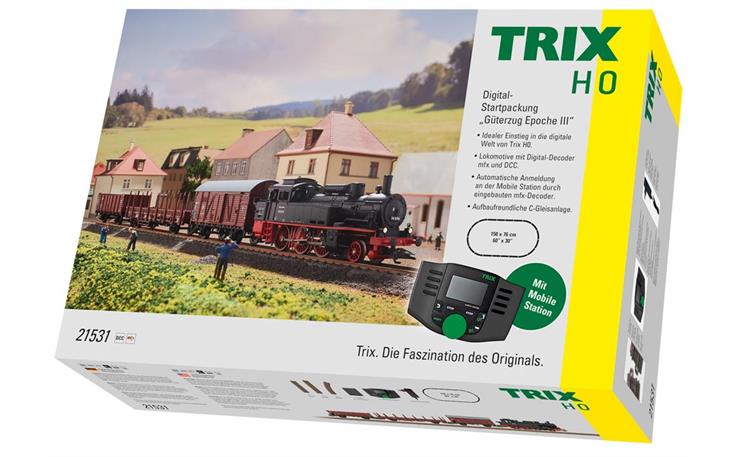 Trix 21531 Digital-Startpackung "Güterzug Epoche III", H0 DC Digital