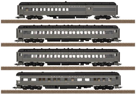Trix 23729 US-Heavyweight Personenwagen-Set 4-tlg UP, H0 DC
