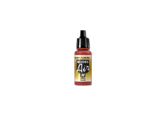 Vallejo 771269 Acrylfarbe Model Air 71269 "Feuerrot" für Airbrush; 18 ml
