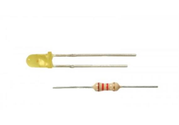 Viessmann 03551 LED gelb Ø 3 mm, inkl. Vorwiderstände, 4 Stück