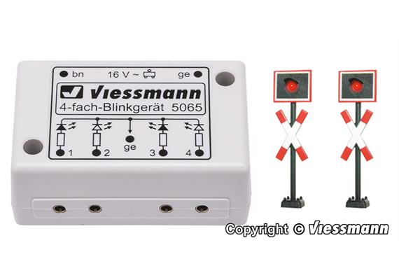 Viessmann 05060 Andreaskreuze mit Blinkelektronik, 2 Stück
