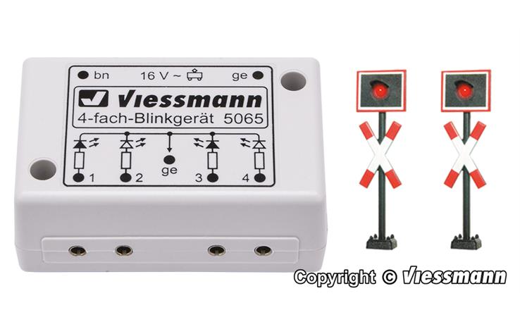 Viessmann 05060 Andreaskreuze mit Blinkelektronik, 2 Stück