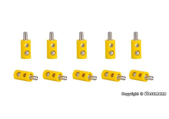 Viessmann 06870 Querlochstecker gelb, 10 Stk.