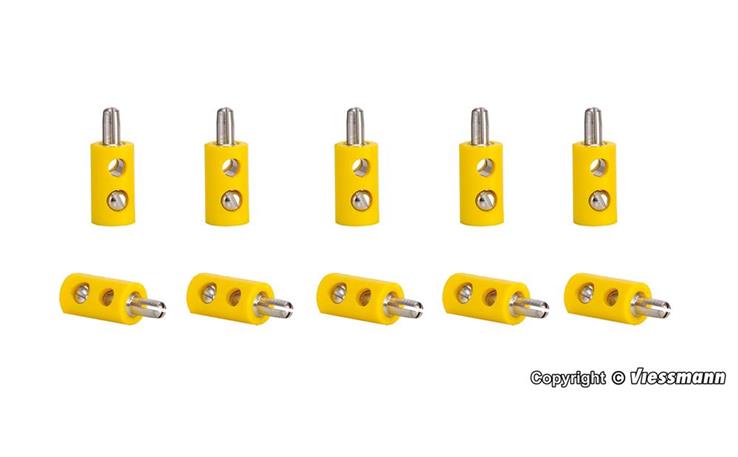 Viessmann 06870 Querlochstecker gelb, 10 Stk.