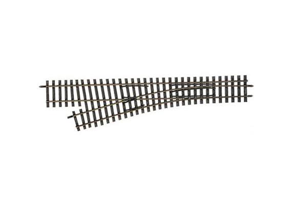 Weiche / Abzweig H0-H0m, links, 15°, Länge 228mm