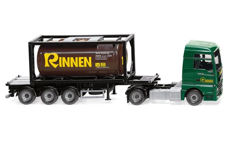 Wiking 53606 Tankcontainersattelzug 20' (MAN TGX Euro 6c) "Rinnen" 1/87
