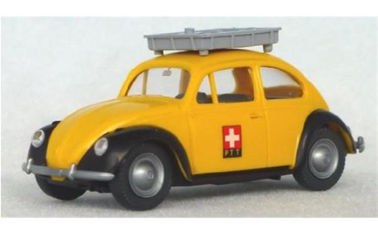 Wiking 81059 VW Käfer 1200 Die Post mit Gepäckträge (CH) 1/87